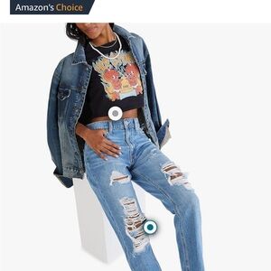 Cropped ripped Aeropostale Jeans.